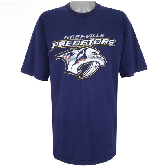 Vintage 1990s Nashville Predators NHL Hockey Pro Player Men’s XL T-Shirt - Picture 1 of 5